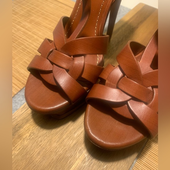 YSL tribute platform sandals tan - Picture 4 of 14